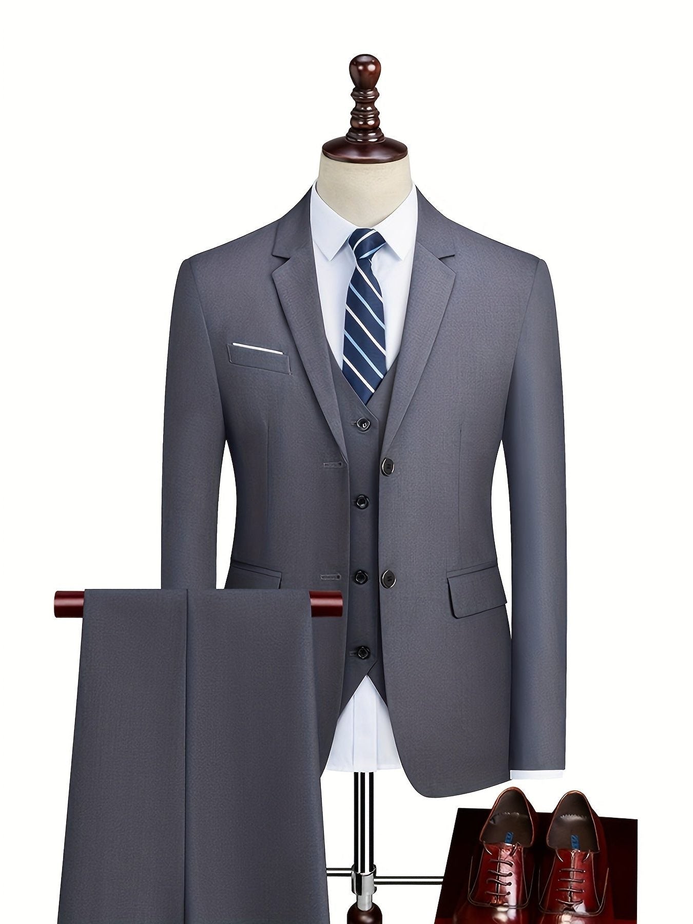 Two-Piece Suit Jacket and Trousers for Men - View 4
