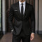 Two-Piece Suit Jacket and Trousers for Men - Noir
