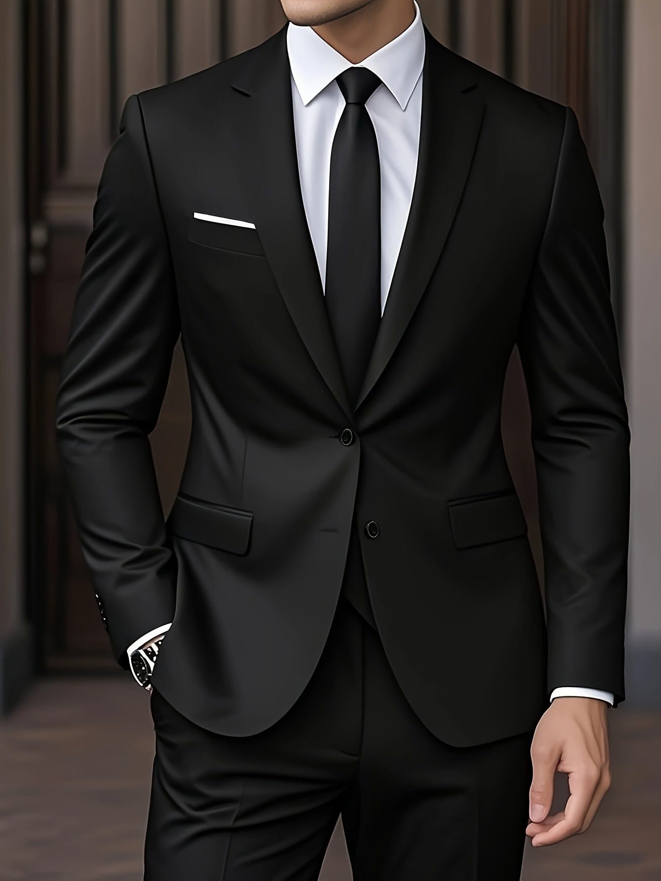 Two-Piece Suit Jacket and Trousers for Men - View 7