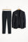 Two-Piece Wool Blazer Suit for Men - Zwart