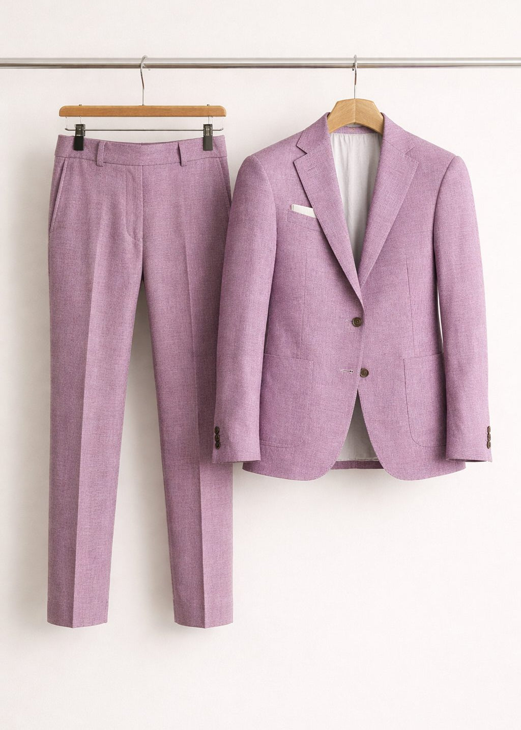 Two-Piece Wool Blazer Suit for Men - Paars