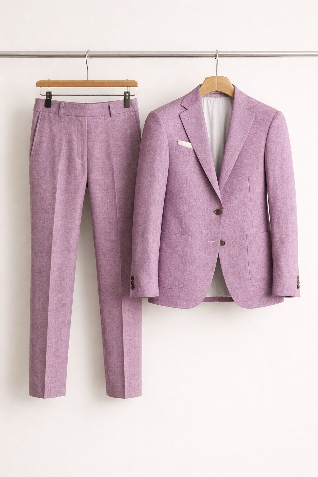Two-Piece Wool Blazer Suit for Men - Paars