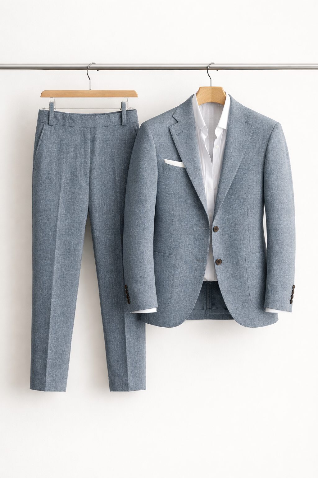 Two-Piece Wool Blazer Suit for Men - View 2