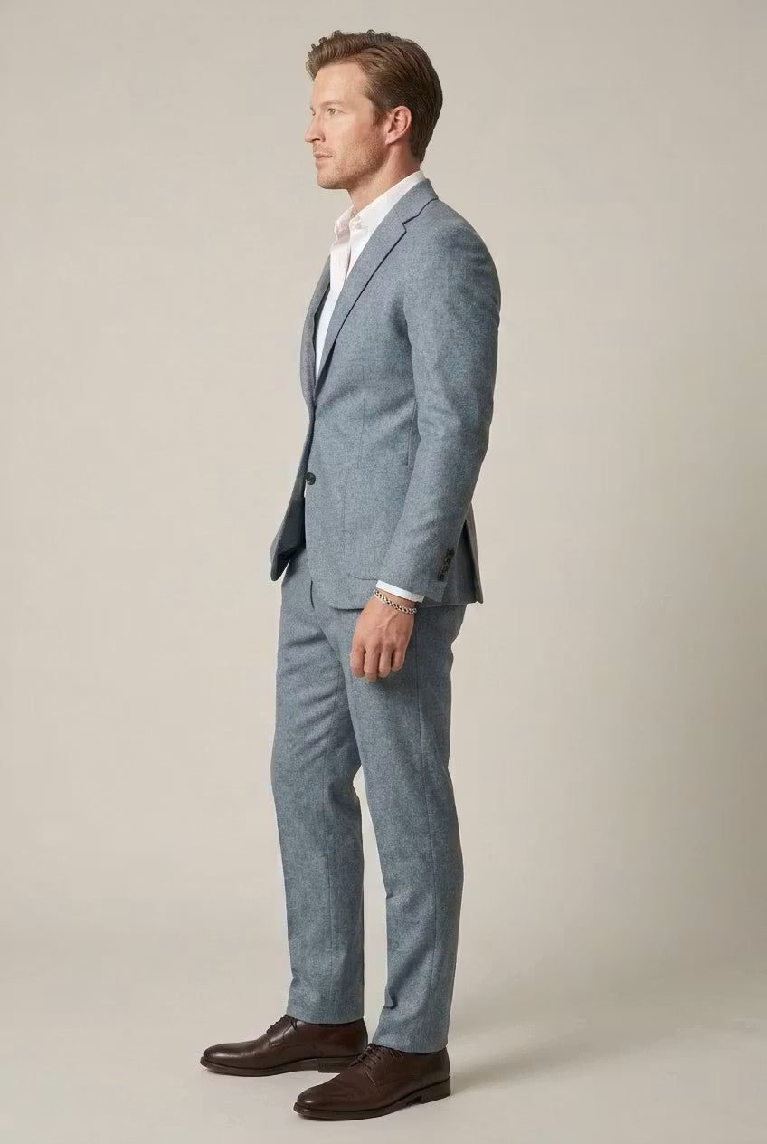 Two-Piece Wool Blazer Suit for Men - View 3