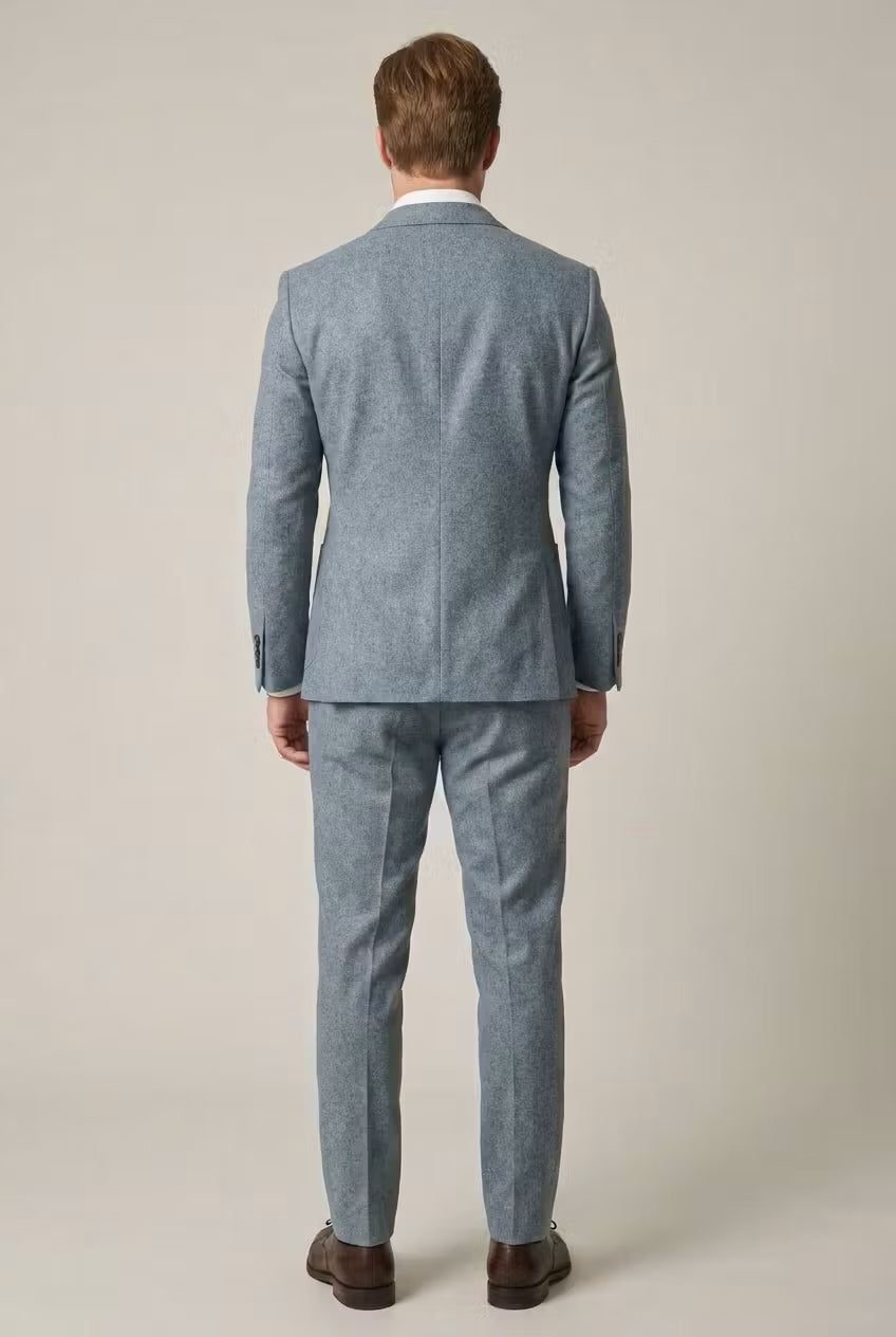 Two-Piece Wool Blazer Suit for Men - View 5