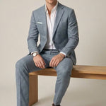 Two-Piece Wool Blazer Suit for Men - View 7