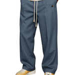 Straight Leg Drawstring Trousers for Men