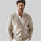 V-Neck Knit Cardigan with Button Closure for Men