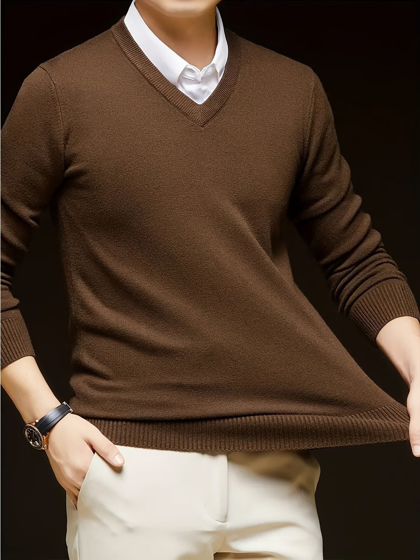 V-Neck Knit Jumper for Women - View 33