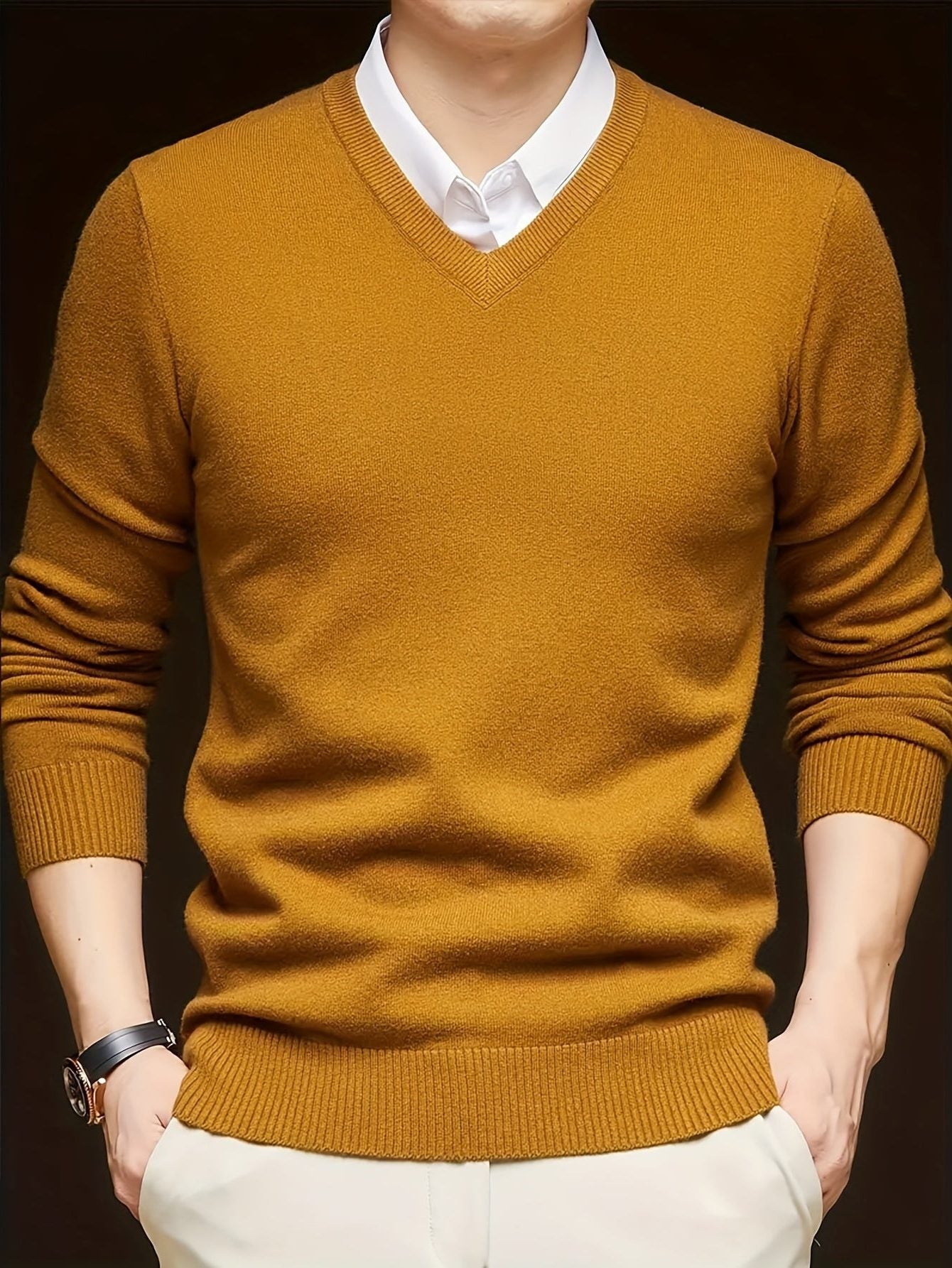 V-Neck Knit Jumper for Women - View 37
