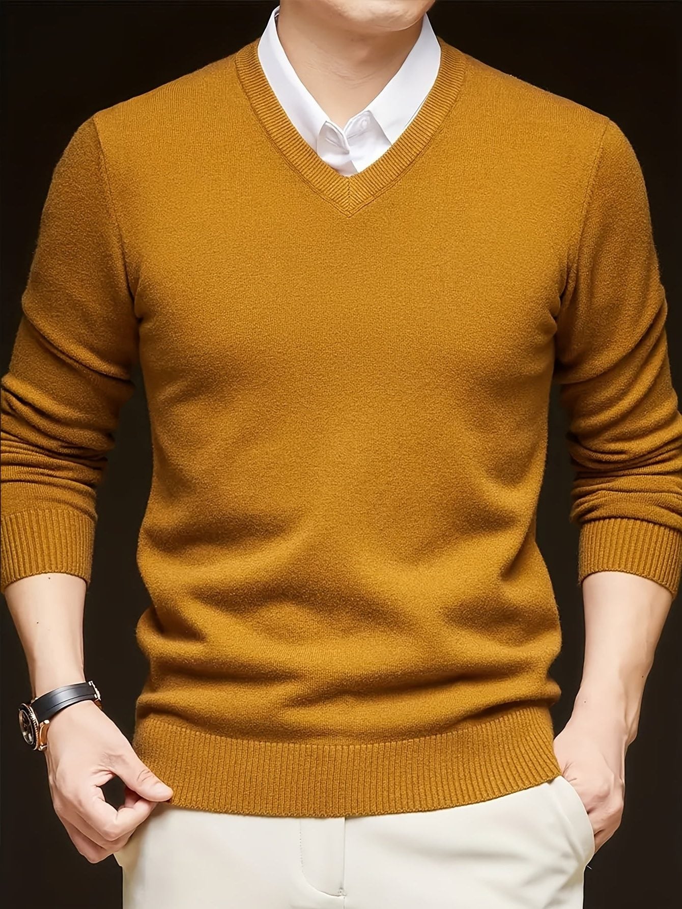 V-Neck Knit Jumper for Women - View 41