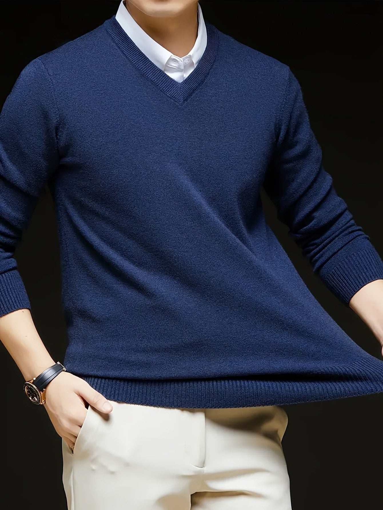 V-Neck Knit Jumper for Women - View 5