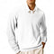 V-Neck Ribbed Knit Sweater for Men - White