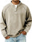 Vintage Button-Down Long Sleeve Shirt for Men - Khaki