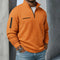 Waffle Long Sleeve Quarter Zip Shirt for Men