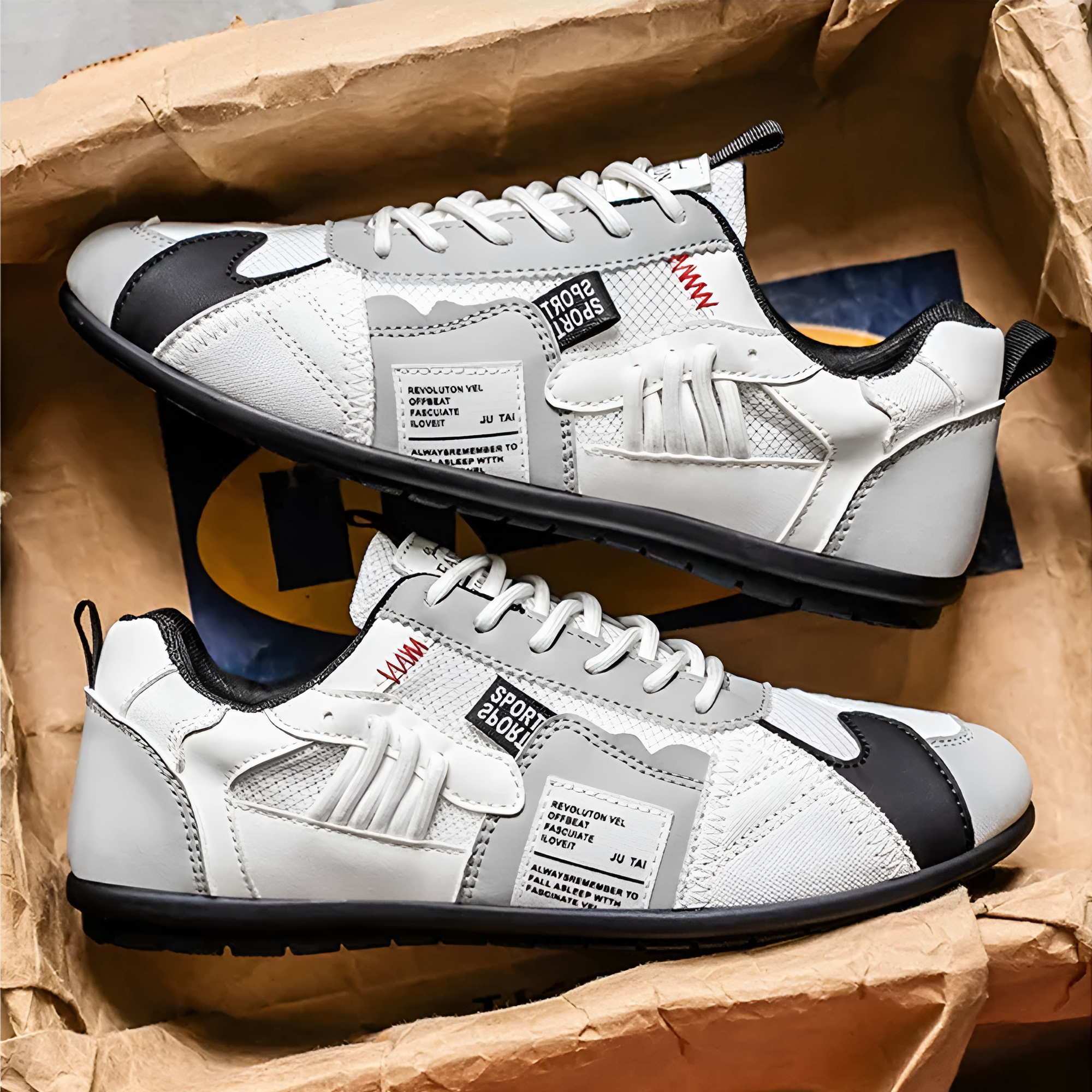 Lace-Up Colour-Block Trainers for Men