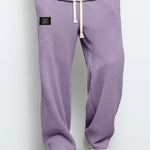 Wide Leg Textured Sweatpants for Men - Purple