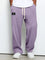 Wide Leg Textured Sweatpants for Men - Purple