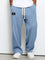Wide Leg Textured Sweatpants for Men
