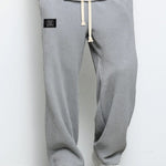 Wide Leg Textured Sweatpants for Men - Gray