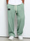 Wide Leg Textured Sweatpants for Men - Green
