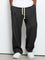 Wide Leg Textured Sweatpants for Men - Black