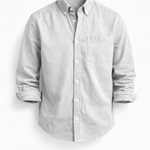 Denim Button-Down Shirt with Chest Pocket for Men