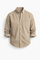 Denim Button-Down Shirt with Chest Pocket for Men