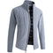 Zip-Up Cable Knit Cardigan for Men