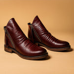 Zip-Up Leather Ankle Boots for Men - View 6