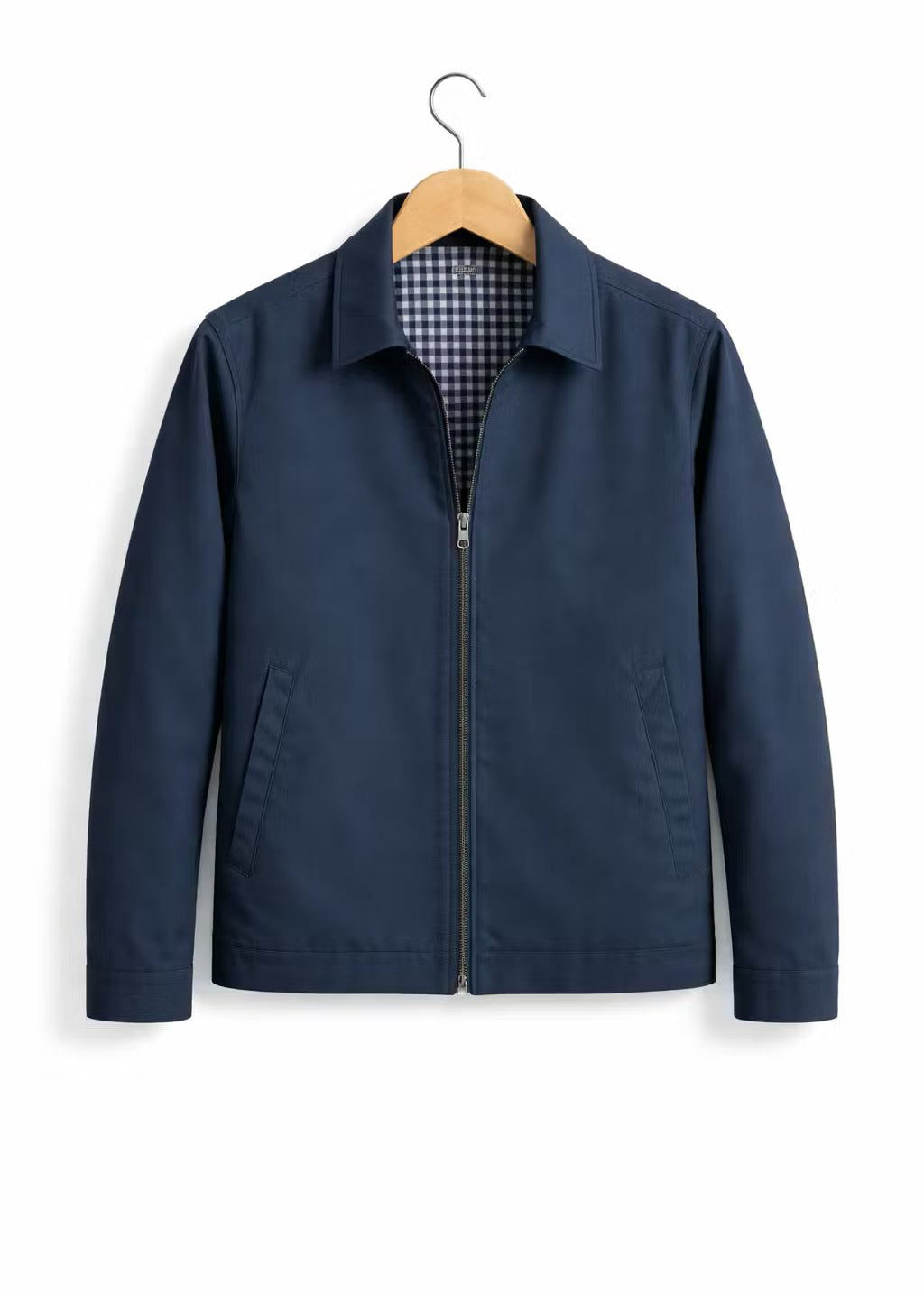 Zip-Up Overshirt for Men - Blauw