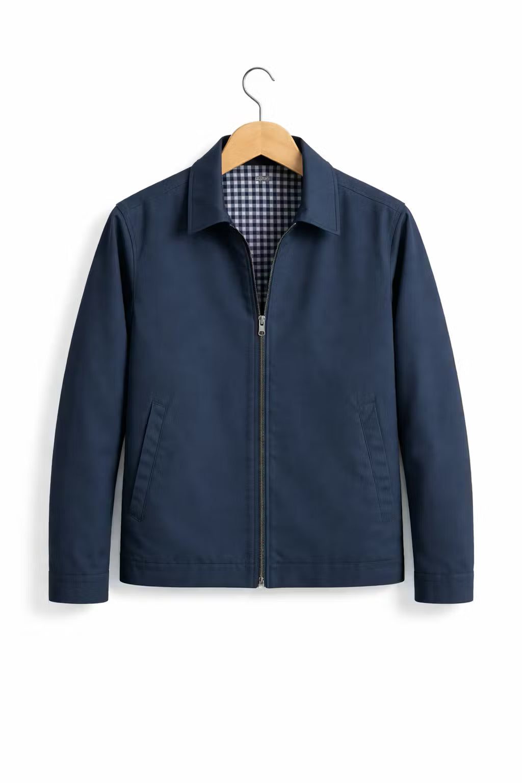 Zip-Up Overshirt for Men - Blauw