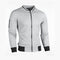 Zip-Up Slim Fit Bomber Jacket for Men - Light Grey