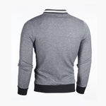 Zip-Up Slim Fit Bomber Jacket for Men - View 6