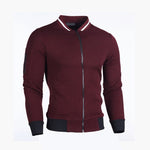 Zip-Up Slim Fit Bomber Jacket for Men - View 7