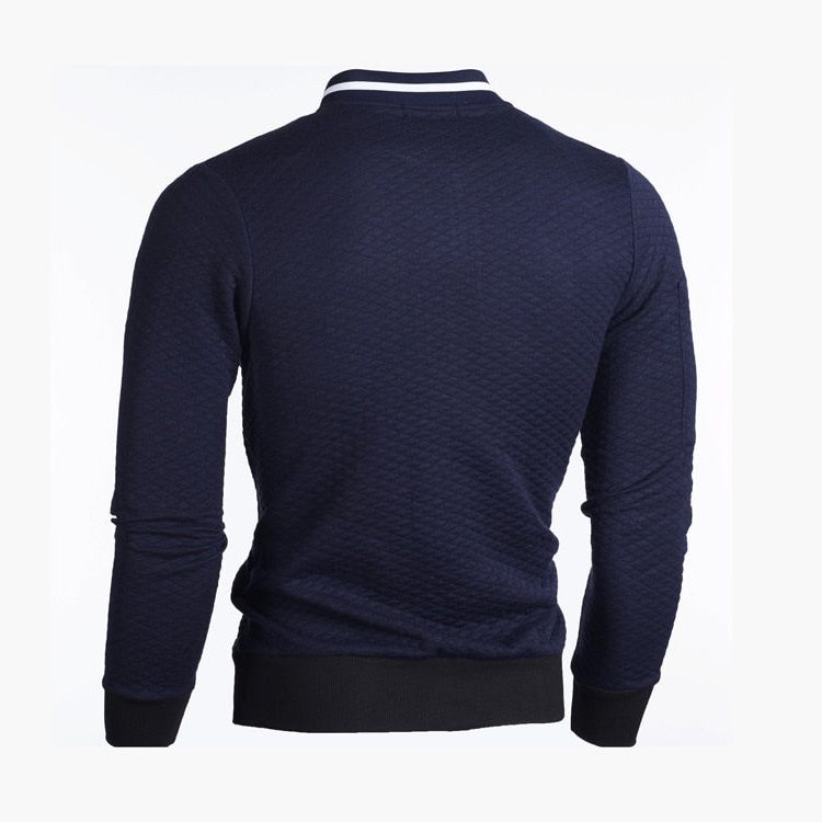 Zip-Up Slim Fit Bomber Jacket for Men - View 11