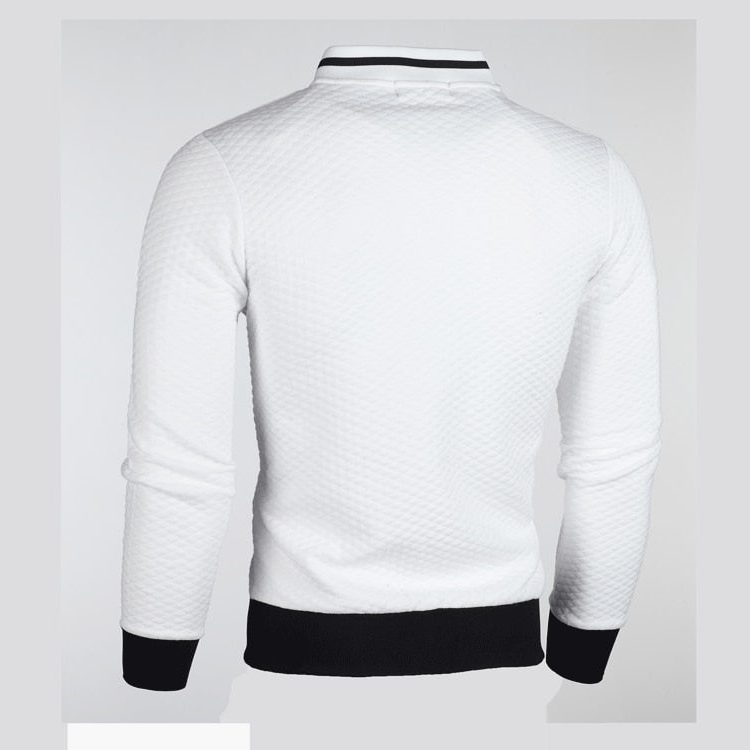Zip-Up Slim Fit Bomber Jacket for Men - View 13