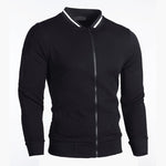 Zip-Up Slim Fit Bomber Jacket for Men