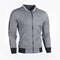 Zip-Up Slim Fit Bomber Jacket for Men - Dark Grey