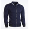 Zip-Up Slim Fit Bomber Jacket for Men - Navy
