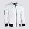 Zip-Up Slim Fit Bomber Jacket for Men - White