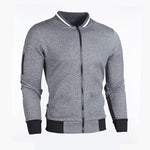 Zip-Up Slim Fit Bomber Jacket for Men - View 5