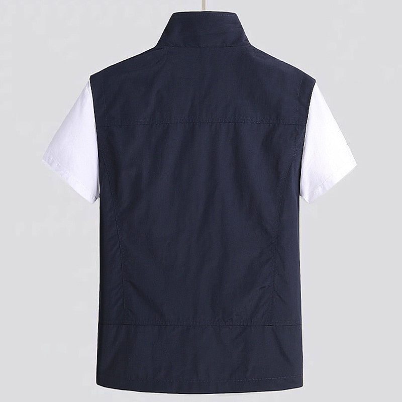 Zip-Up Stand Collar Gilet for Men - View 2