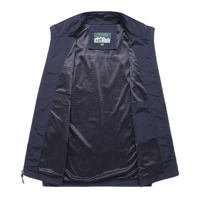 Zip-Up Stand Collar Gilet for Men - View 3