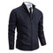 Zip-Up Stand Collar Padded Cardigan for Men - Dark Grey - 2